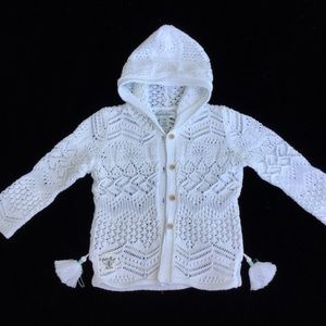 Ralph Lauren Pointelle - knit cotton cardigan.